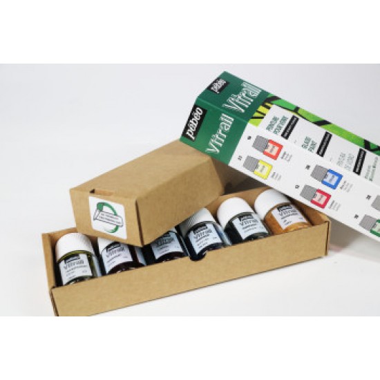 Pebeo Vitrail Glass Paint Initiation Set 6 x 20ml 756421